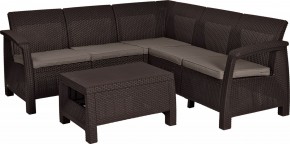 Комплект мебели угловой Корфу Релакс Сет (CORFU II RELAX SET) коричневый в Коротчаево - korotchaevo.mebel24.online | фото 2