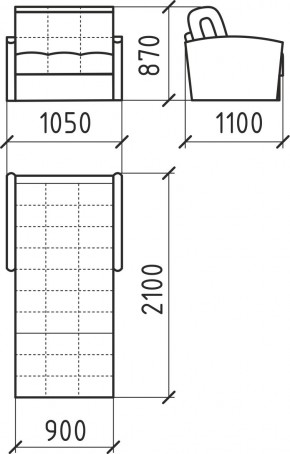 КОРАЛЛ 2 Кресло-кровать КР/КР в Коротчаево - korotchaevo.mebel24.online | фото 3