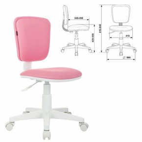 Кресло детское BRABIX "Joy MG-204W", без подлокотников, пластик белый, ткань TW, розовое, 533011 в Коротчаево - korotchaevo.mebel24.online | фото 1