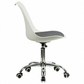 Кресло стул BRABIX "Eames MG-310 CH", хром, пластик белый, ткань серая, 532924 в Коротчаево - korotchaevo.mebel24.online | фото 3