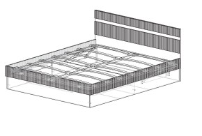 ОЛИВИЯ Кровать 1600 с основанием и ПМ в Коротчаево - korotchaevo.mebel24.online | фото 4