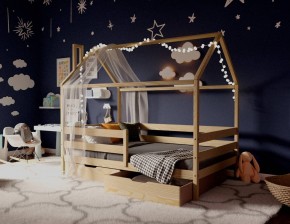 Кровать-домик 80*190 без покраски в Коротчаево - korotchaevo.mebel24.online | фото