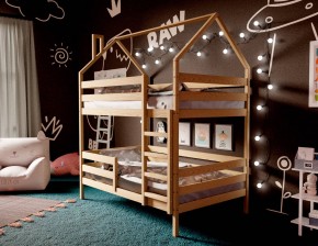 Кровать-домик двухъярусная 80*160 без покраски в Коротчаево - korotchaevo.mebel24.online | фото 3