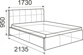 Кровать Изабелла с латами Newtone cacao 1400x2000 в Коротчаево - korotchaevo.mebel24.online | фото 6