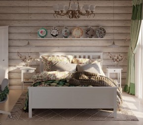 Кровать Кантри двухспальная 180х200, массив сосны, цвет белый в Коротчаево - korotchaevo.mebel24.online | фото 4