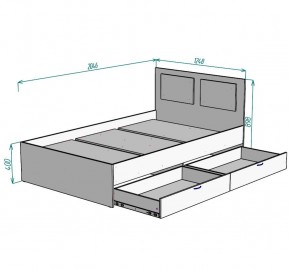 Кровать Ольга L45 (1200) 2 ящика в Коротчаево - korotchaevo.mebel24.online | фото 2