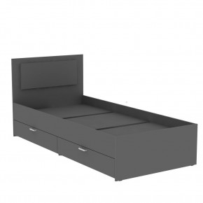 Кровать Ольга L48 (900) 2 ящика (Графит) в Коротчаево - korotchaevo.mebel24.online | фото