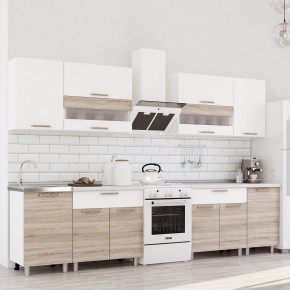 Кухня Айсбери 2.4 м (Белый/Дуб Сонома) в Коротчаево - korotchaevo.mebel24.online | фото