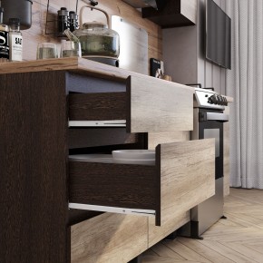 Кухня Энигма 1.6 м (венге/дуб каньон) в Коротчаево - korotchaevo.mebel24.online | фото 2