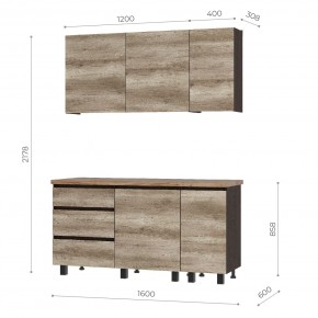 Кухня Энигма 1.6 м (венге/дуб каньон) в Коротчаево - korotchaevo.mebel24.online | фото 5