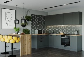 Кухня угловая Антрацит 2600х1600 (Стол. 38мм) в Коротчаево - korotchaevo.mebel24.online | фото 1