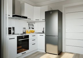 Кухонный гарнитур Белый Глянец 2200*1000 (Стол. 26мм) в Коротчаево - korotchaevo.mebel24.online | фото