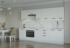 Кухонный гарнитур Белый Глянец 3000 (Стол. 38мм) в Коротчаево - korotchaevo.mebel24.online | фото 1