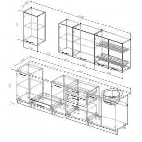 Кухонный гарнитур Бланка 2800 (Стол. 26мм) в Коротчаево - korotchaevo.mebel24.online | фото 2