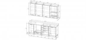 Кухонный гарнитур Каппучино 2200 h950 (Стол. 38мм) в Коротчаево - korotchaevo.mebel24.online | фото 2