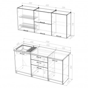 Кухонный гарнитур Лира Экстра 1700 в Коротчаево - korotchaevo.mebel24.online | фото 4