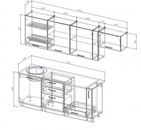 Кухонный гарнитур Лофт 2550 (Стол. 38мм) в Коротчаево - korotchaevo.mebel24.online | фото 2