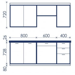 Кухонный гарнитур Ольвия-6 (1.8м) в Коротчаево - korotchaevo.mebel24.online | фото 4