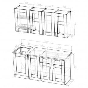 Кухонный гарнитур Симона демо 1700 (Венга/Дуб Сонома) в Коротчаево - korotchaevo.mebel24.online | фото 2