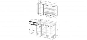 Кухонный гарнитур Смоки 1200 (Стол. 38мм) в Коротчаево - korotchaevo.mebel24.online | фото 2