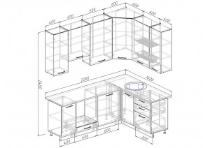 Кухонный гарнитур угловой Дели 2200*1600 (Стол. 26мм) в Коротчаево - korotchaevo.mebel24.online | фото 2