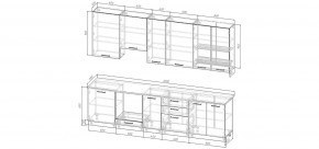 Кухонный гарнитур Умбра 3000 h950 (Стол. 38мм) в Коротчаево - korotchaevo.mebel24.online | фото 2