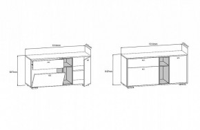 ЛАНС Комод К101 (дуб бунратти/графит) в Коротчаево - korotchaevo.mebel24.online | фото 3