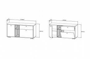 ЛАНС Комод К101 (дуб бунратти/графит) в Коротчаево - korotchaevo.mebel24.online | фото 4