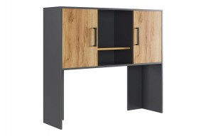 ЛАЙТ 2 Надстройка стола компьютерного (1200) графит в Коротчаево - korotchaevo.mebel24.online | фото