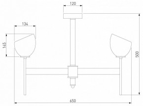 Люстра на штанге Eurosvet Arrista 60130/6 латунь Smart в Коротчаево - korotchaevo.mebel24.online | фото 2