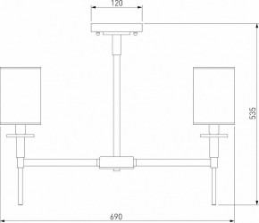 Люстра на штанге Eurosvet Brielle 60132/6 латунь в Коротчаево - korotchaevo.mebel24.online | фото 4