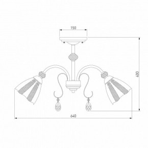 Люстра на штанге Eurosvet Floranse 30155/5 античная бронза в Коротчаево - korotchaevo.mebel24.online | фото 3