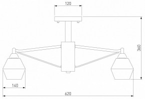 Люстра на штанге Eurosvet Takara 70135/5 кофе в Коротчаево - korotchaevo.mebel24.online | фото 2