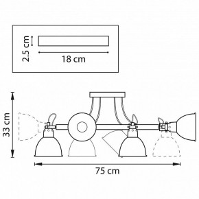 Люстра на штанге Lightstar Acrobata 761060 в Коротчаево - korotchaevo.mebel24.online | фото 2