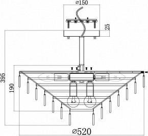 Люстра на штанге Maytoni Mazzo MOD130CL-11G в Коротчаево - korotchaevo.mebel24.online | фото 5