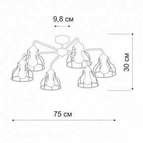 Люстра на штанге Vitaluce V3102 V3102-1/6PL в Коротчаево - korotchaevo.mebel24.online | фото 2