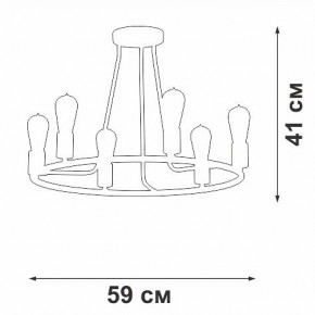 Люстра на штанге Vitaluce V3771 V3771-1/6PL в Коротчаево - korotchaevo.mebel24.online | фото 2