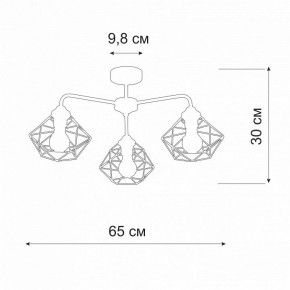 Люстра на штанге Vitaluce V4258 V4258-0/3PL в Коротчаево - korotchaevo.mebel24.online | фото 2