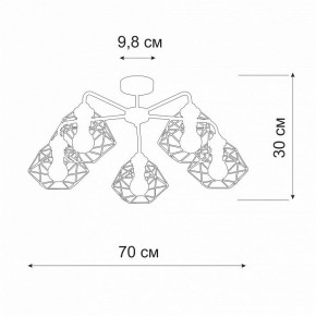 Люстра на штанге Vitaluce V4258 V4258-0/5PL в Коротчаево - korotchaevo.mebel24.online | фото 2