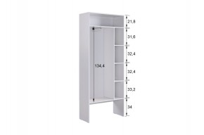 МЕРСИ Прихожая (модульная) белое дерево в Коротчаево - korotchaevo.mebel24.online | фото 5