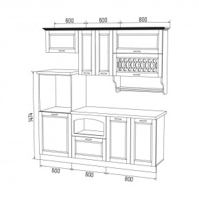 МИЛАНО Кухонный гарнитур 2,0 м Компоновка №3 в Коротчаево - korotchaevo.mebel24.online | фото 6