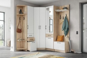 Модульная прихожая Денвер Дуб сонома/Белый в Коротчаево - korotchaevo.mebel24.online | фото 2