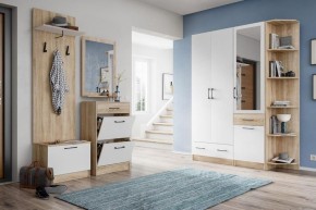 Модульная прихожая Денвер Дуб сонома/Белый в Коротчаево - korotchaevo.mebel24.online | фото 3