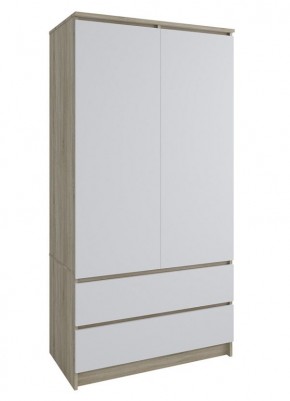 МОРИ МШ 900.1 Шкаф с 2-мя дв. и 2-мя ящ. (Дуб Сонома/Белый) в Коротчаево - korotchaevo.mebel24.online | фото 1