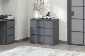 МС "Хилтон" Комод №2 800 (3 ящ.) графит в Коротчаево - korotchaevo.mebel24.online | фото