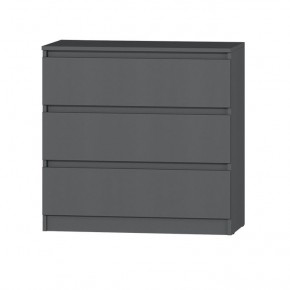 МС "Хилтон" Комод №2 800 (3 ящ.) графит в Коротчаево - korotchaevo.mebel24.online | фото 2