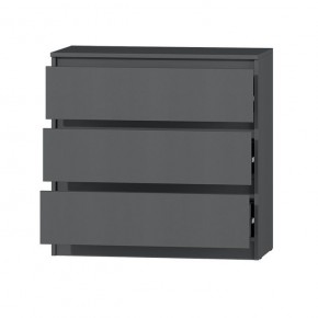 МС "Хилтон" Комод №2 800 (3 ящ.) графит в Коротчаево - korotchaevo.mebel24.online | фото 3