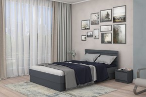 МС "Хилтон" Кровать 1,4 (графит) в Коротчаево - korotchaevo.mebel24.online | фото