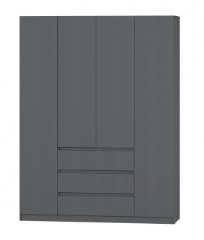 МС "Хилтон" Шкаф №1 1600 (Графит) в Коротчаево - korotchaevo.mebel24.online | фото 2