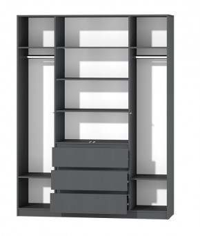 МС "Хилтон" Шкаф №1 1600 (Графит) в Коротчаево - korotchaevo.mebel24.online | фото 3
